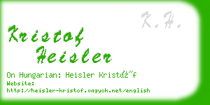kristof heisler business card